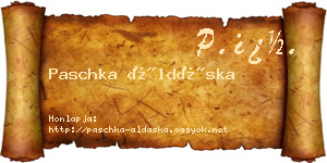 Paschka Áldáska névjegykártya